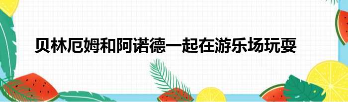 贝林厄姆和阿诺德一起在游乐场玩耍
