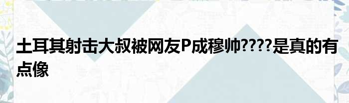 土耳其射击大叔被网友P成穆帅????是真的有点像