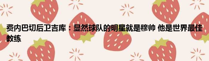 费内巴切后卫吉库：显然球队的明星就是穆帅 他是世界最佳教练