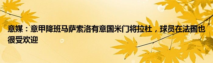 意媒：意甲降班马萨索洛有意国米门将拉杜，球员在法国也很受欢迎