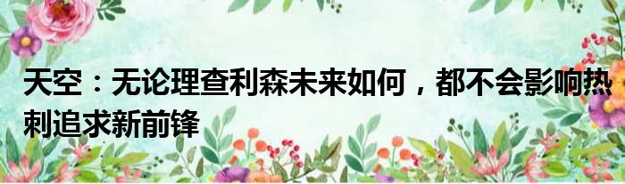 天空：无论理查利森未来如何，都不会影响热刺追求新前锋
