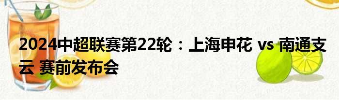 2024中超联赛第22轮：上海申花 vs 南通支云 赛前发布会