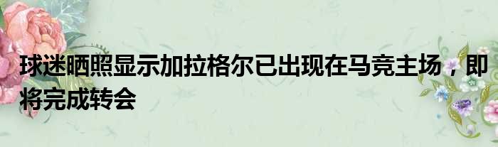 球迷晒照显示加拉格尔已出现在马竞主场，即将完成转会