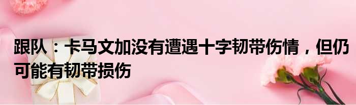 跟队：卡马文加没有遭遇十字韧带伤情，但仍可能有韧带损伤