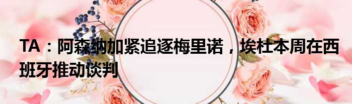 TA：阿森纳加紧追逐梅里诺，埃杜本周在西班牙推动谈判