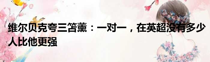 维尔贝克夸三笘薰：一对一，在英超没有多少人比他更强