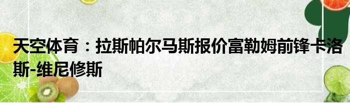 天空体育：拉斯帕尔马斯报价富勒姆前锋卡洛斯-维尼修斯