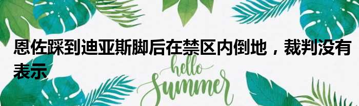 恩佐踩到迪亚斯脚后在禁区内倒地，裁判没有表示