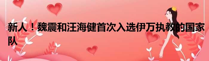 新人！魏震和汪海健首次入选伊万执教的国家队