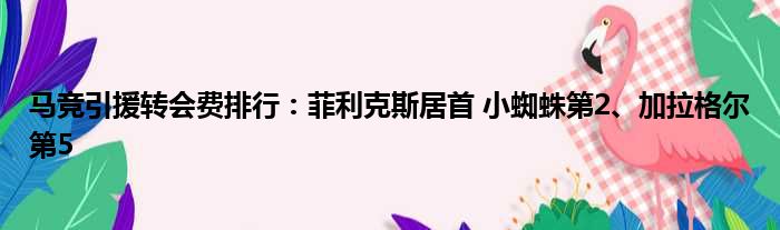 马竞引援转会费排行：菲利克斯居首 小蜘蛛第2、加拉格尔第5