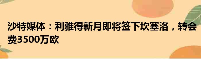 沙特媒体：利雅得新月即将签下坎塞洛，转会费3500万欧