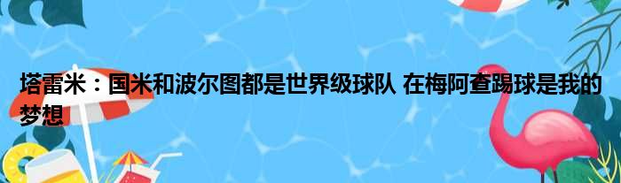 塔雷米：国米和波尔图都是世界级球队 在梅阿查踢球是我的梦想