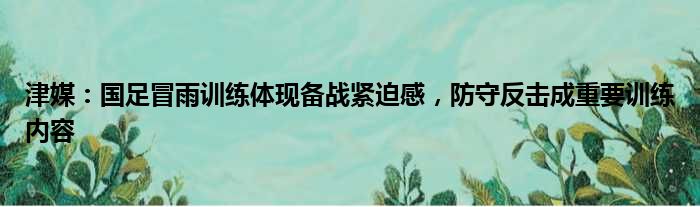 津媒：国足冒雨训练体现备战紧迫感，防守反击成重要训练内容