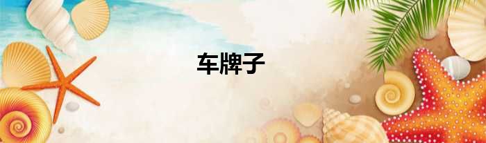 车牌子
