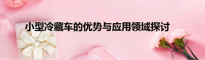 小型冷藏车的优势与应用领域探讨