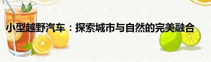 小型越野汽车：探索城市与自然的完美融合